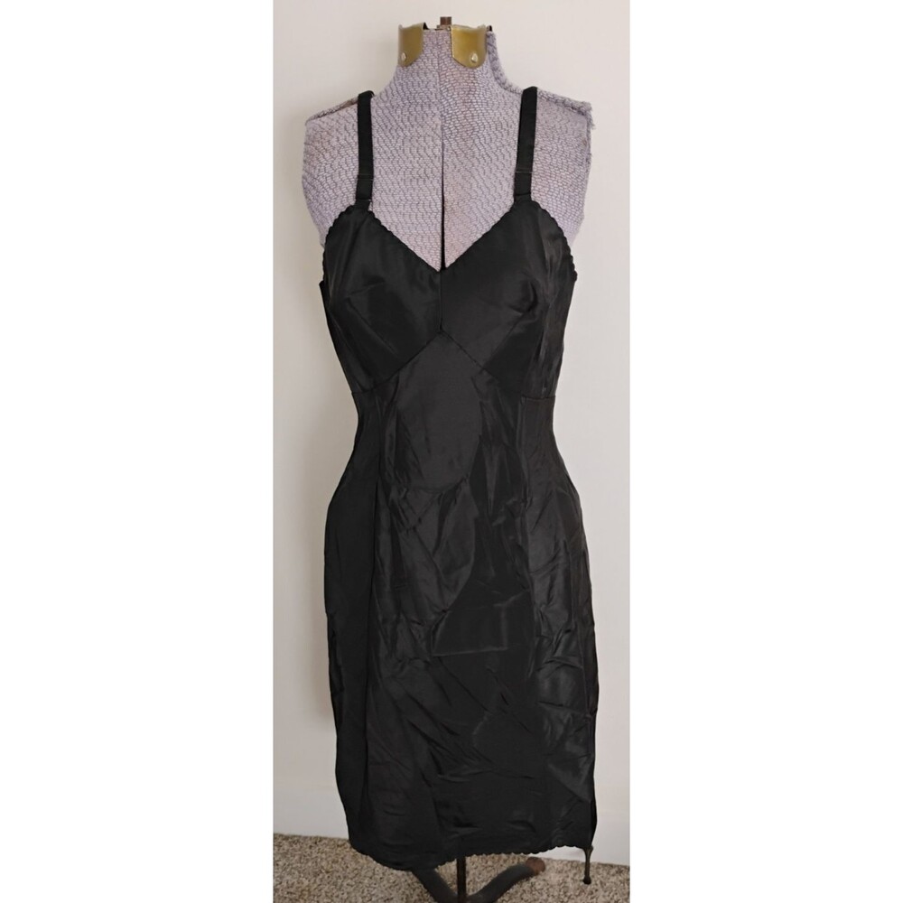 Vtg Wondermaid Molded Magic Full Slip Dress Midi Mid Century 50's USA 30" bust